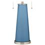 Color Plus Peggy 29 3/4" Secure Blue Glass Table Lamp