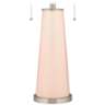 Color Plus Peggy 29 3/4" Linen Pink Glass Table Lamp
