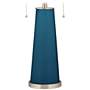 Color Plus Peggy 29 3/4" Modern Oceanside Blue Glass Table Lamp