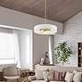 1_Venlo 4 Light Satin Brass Medium Drum Pendant in scene