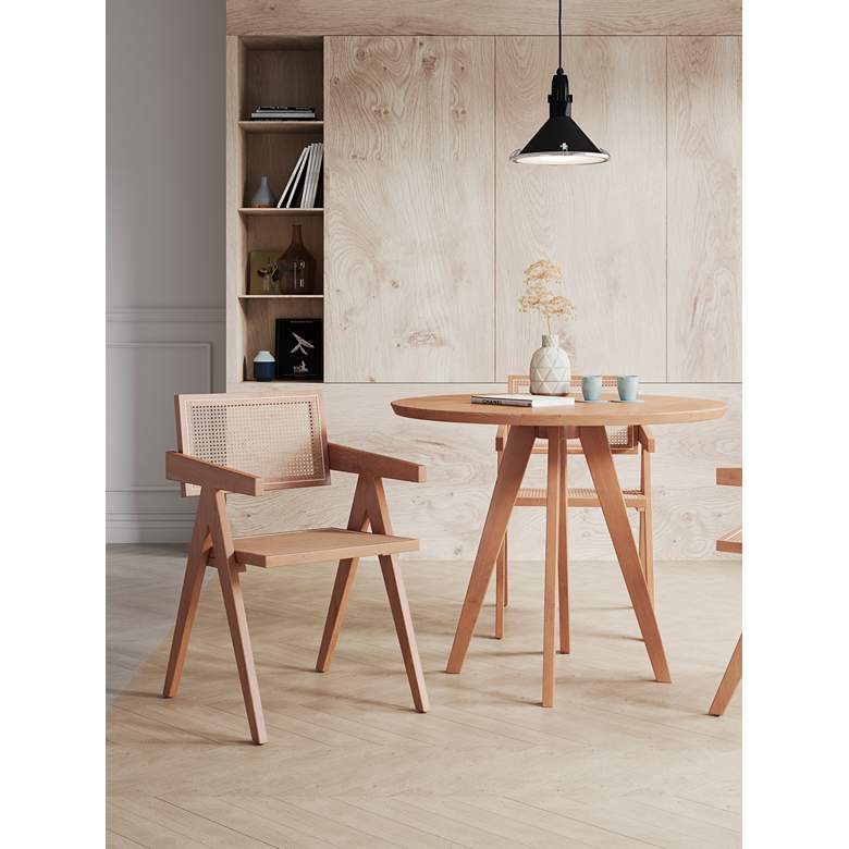 Image 1 Hamlet Nature Wood and Cane Dining Chairs Set of 2 in scene