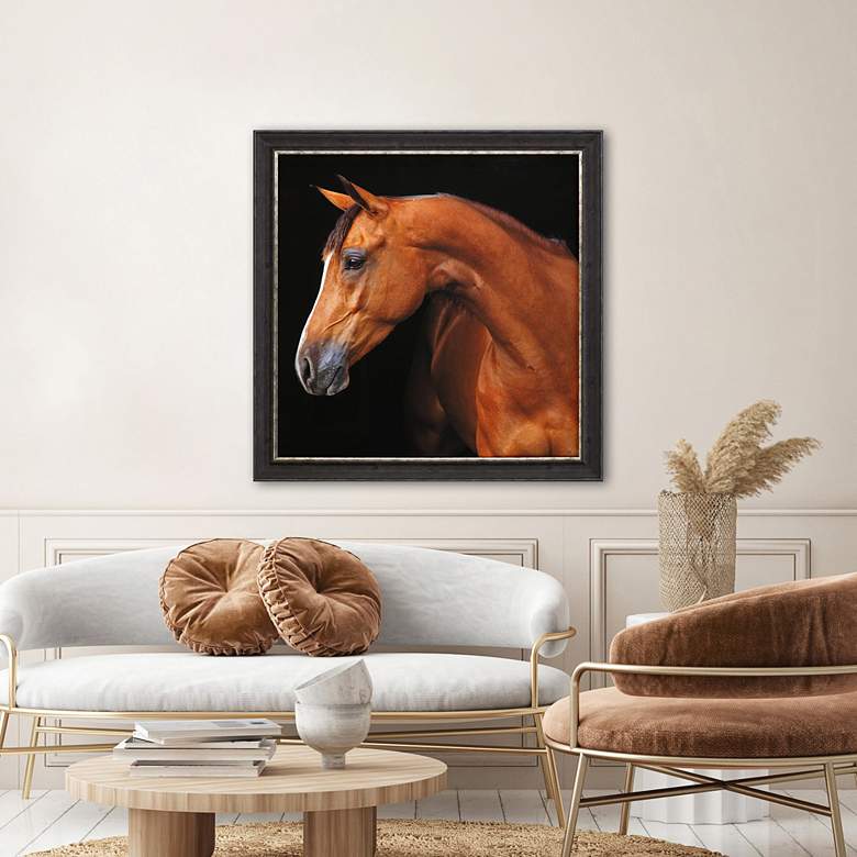 Image 1 Jack the Horse 42" Square Giclee Framed Wall Art in scene