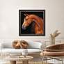 Jack the Horse 42" Square Giclee Framed Wall Art in scene