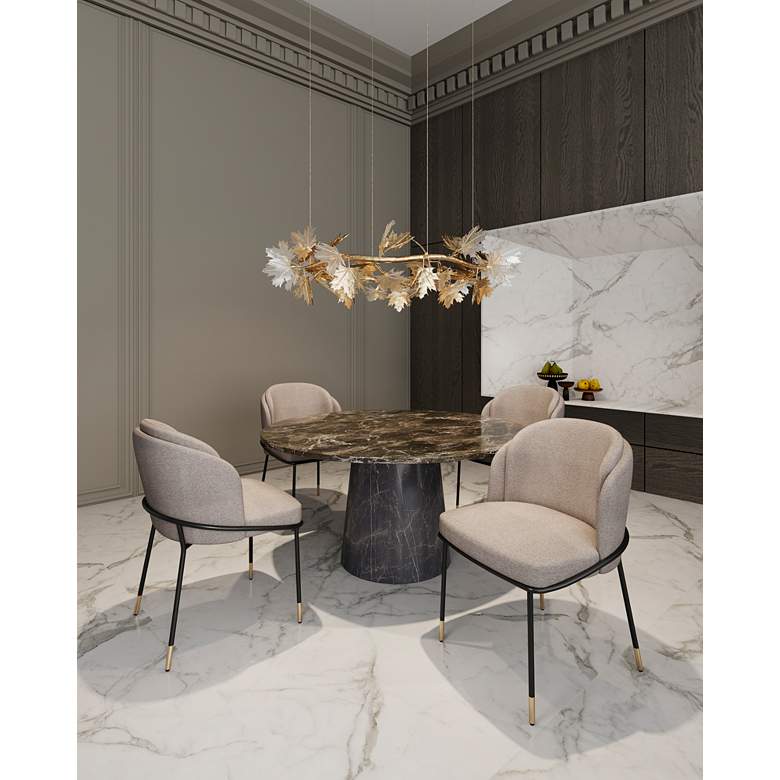 Image 1 Flor Wheat Fabric Dining Chair in scene