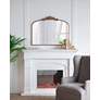 Thumbnail1 of Royal Crest 40" x 31" Arch Top Traditional Gold Wall Mirror in scene
