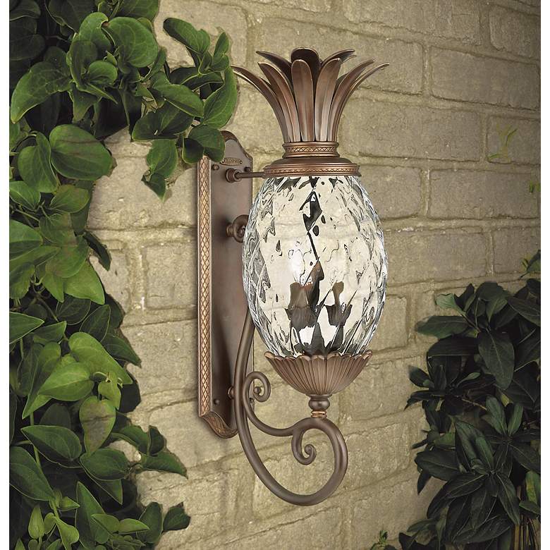 Image 1 Hinkley Plantation 28" High Copper Bronze Outdoor Wall Light in scene