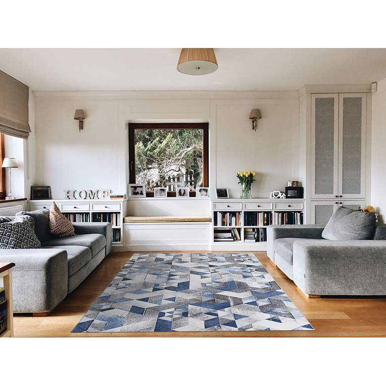 Image 1 Prairie Falsterbo Denim 5'3"x7'3" Rectangular Area Rug in scene
