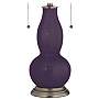 Quixotic Plum Gourd-Shaped Table Lamp with Alabaster Shade