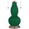 Greens Gourd-Shaped Table Lamp with Alabaster Shade