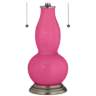 Blossom Pink Gourd-Shaped Table Lamp with Alabaster Shade