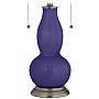 Valiant Violet Gourd-Shaped Table Lamp with Alabaster Shade