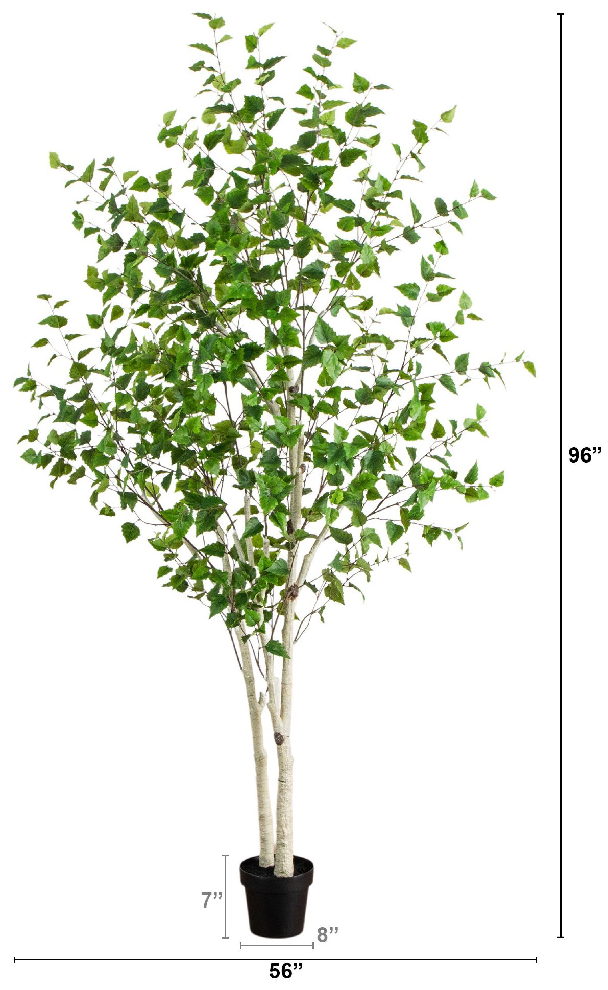 Image 3 8ft. Artificial Birch Tree with Real Touch Leaves more views