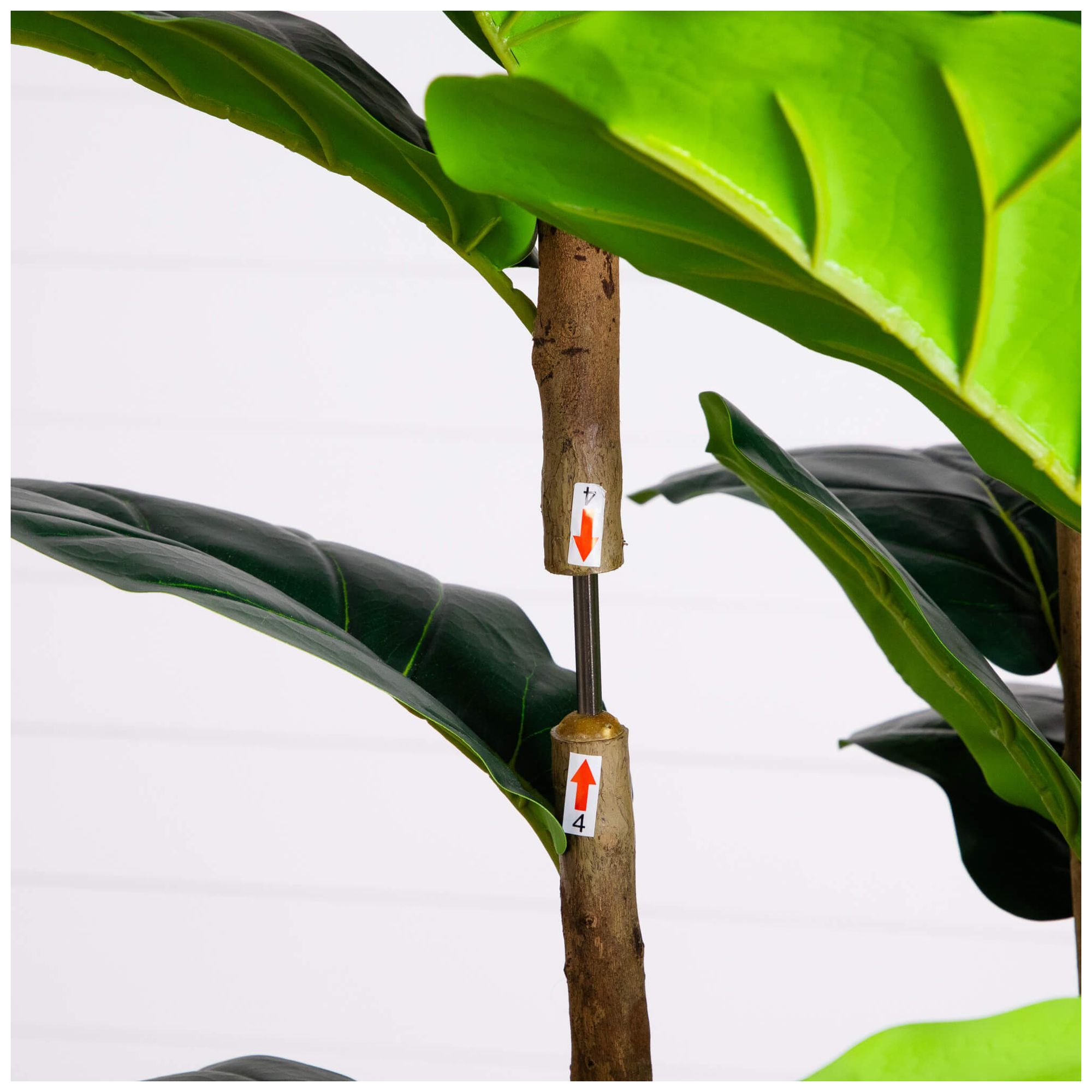 Image 5 8ft. Artificial Fiddle Leaf Tree in Decorative White Planter more views