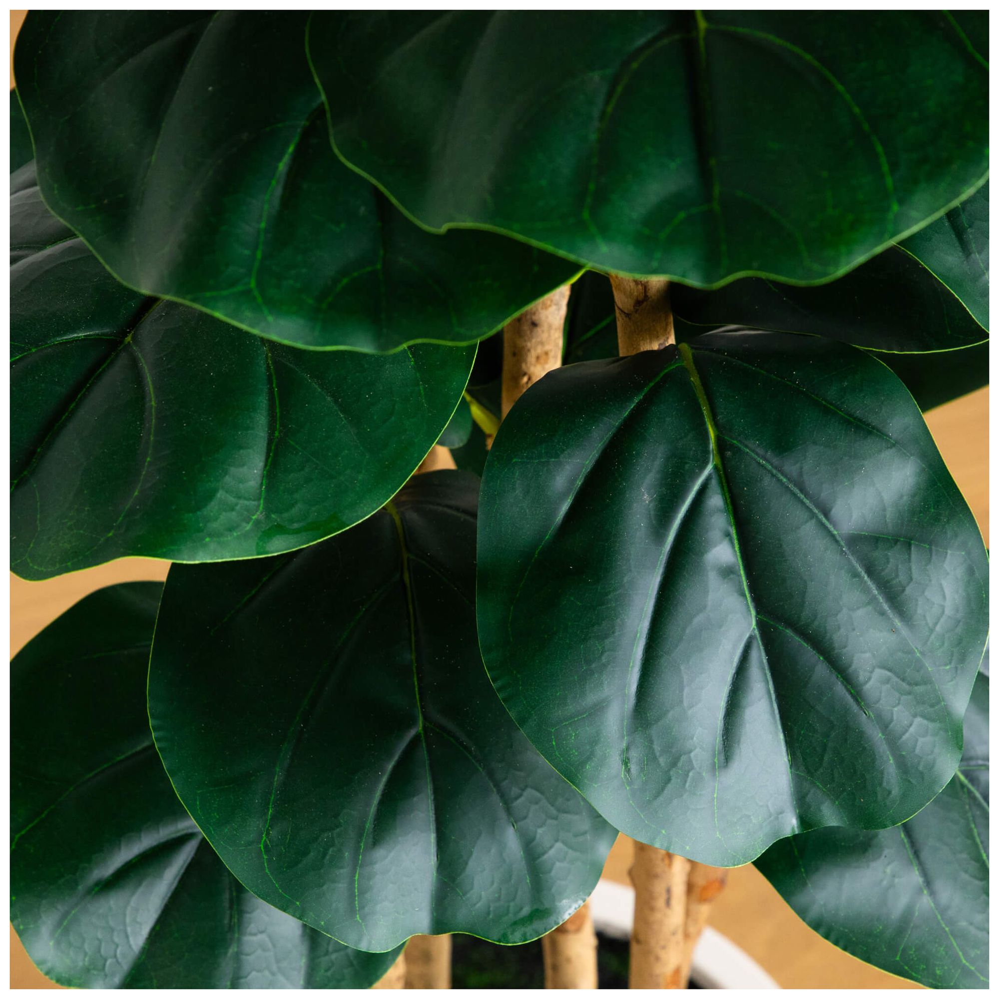 8ft. Artificial Fiddle Leaf Tree in Decorative White Planter