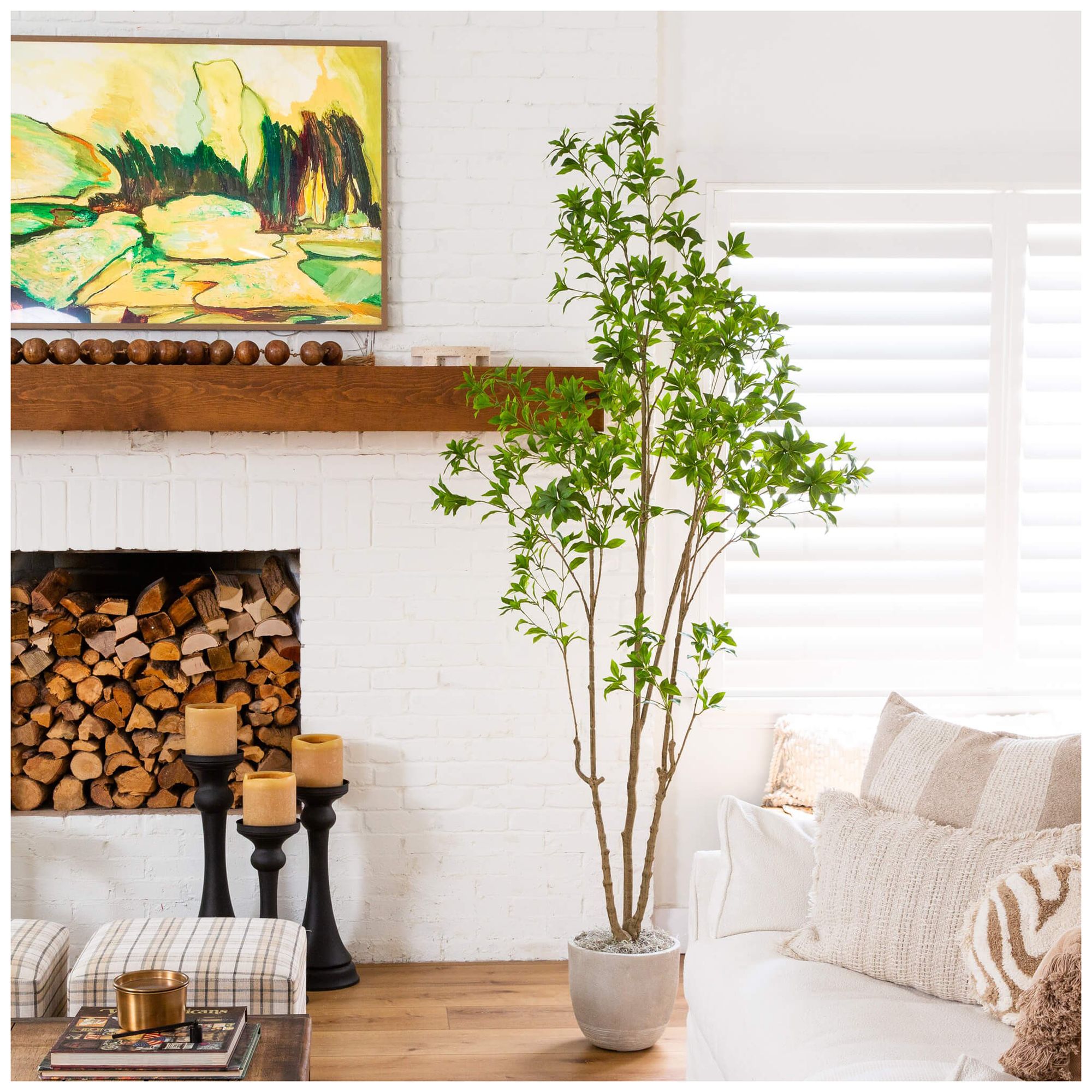 8ft. Artificial Minimalist Japanese Pieris Tree