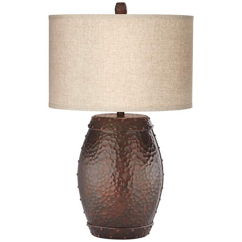 Image 1 8G272 - Dark Antique Copper Hammered Table Lamp
