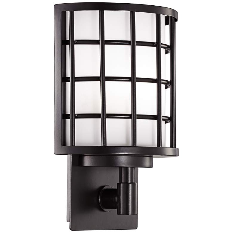 Image 1 8G282 - Oiled Bronze Half-Frosted Acrylic Wall Sconce
