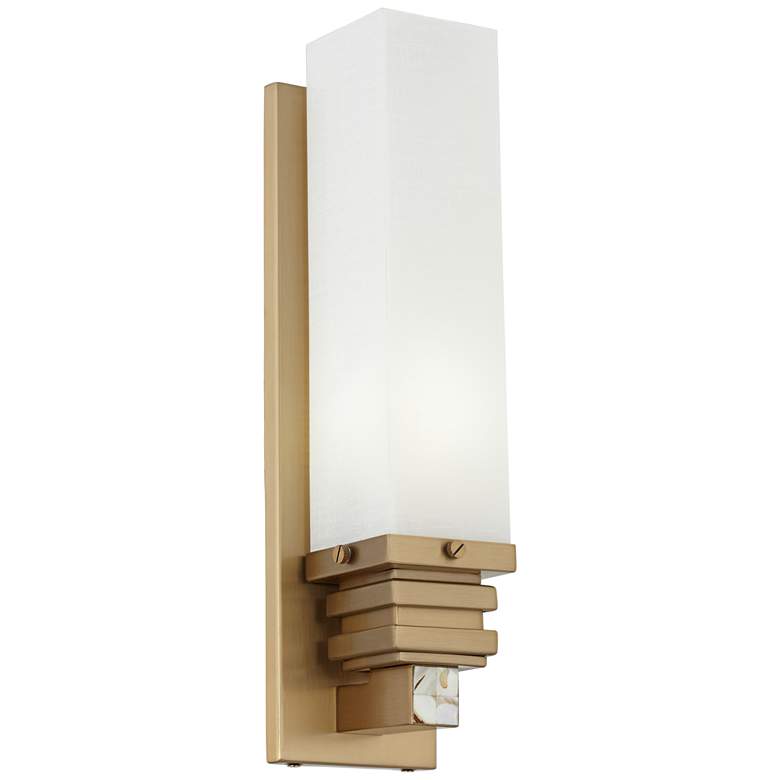 Image 1 8J888 - 16 inch Wallmount Stacked Lamp GU24 in Brushed Champagne