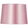 Spencer Modern Table Lamp in Winter White with Satin Pale Pink Shade
