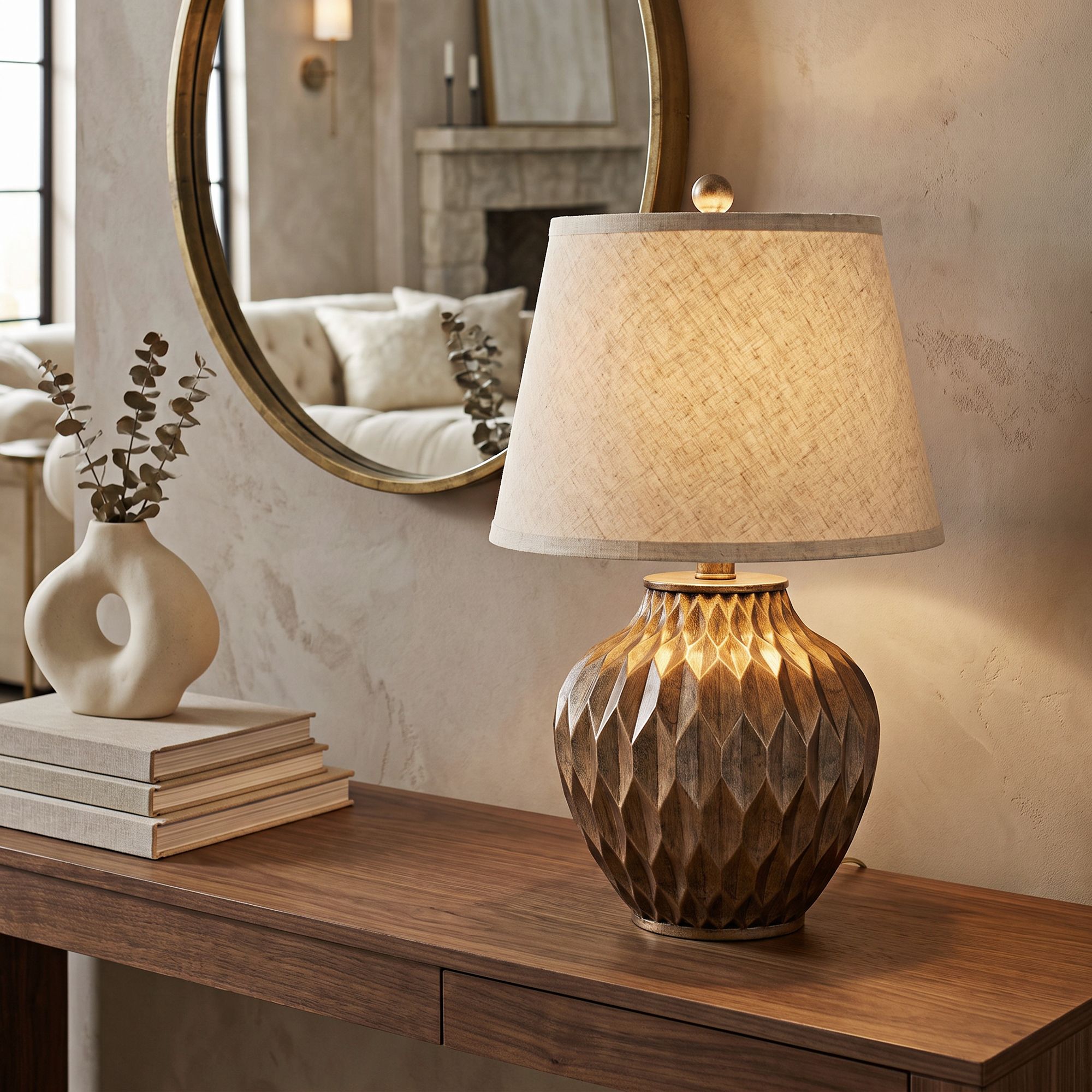 Image 1 Possini Euro Buckhead 22" High Bronze Accent Urn Table Lamp in scene