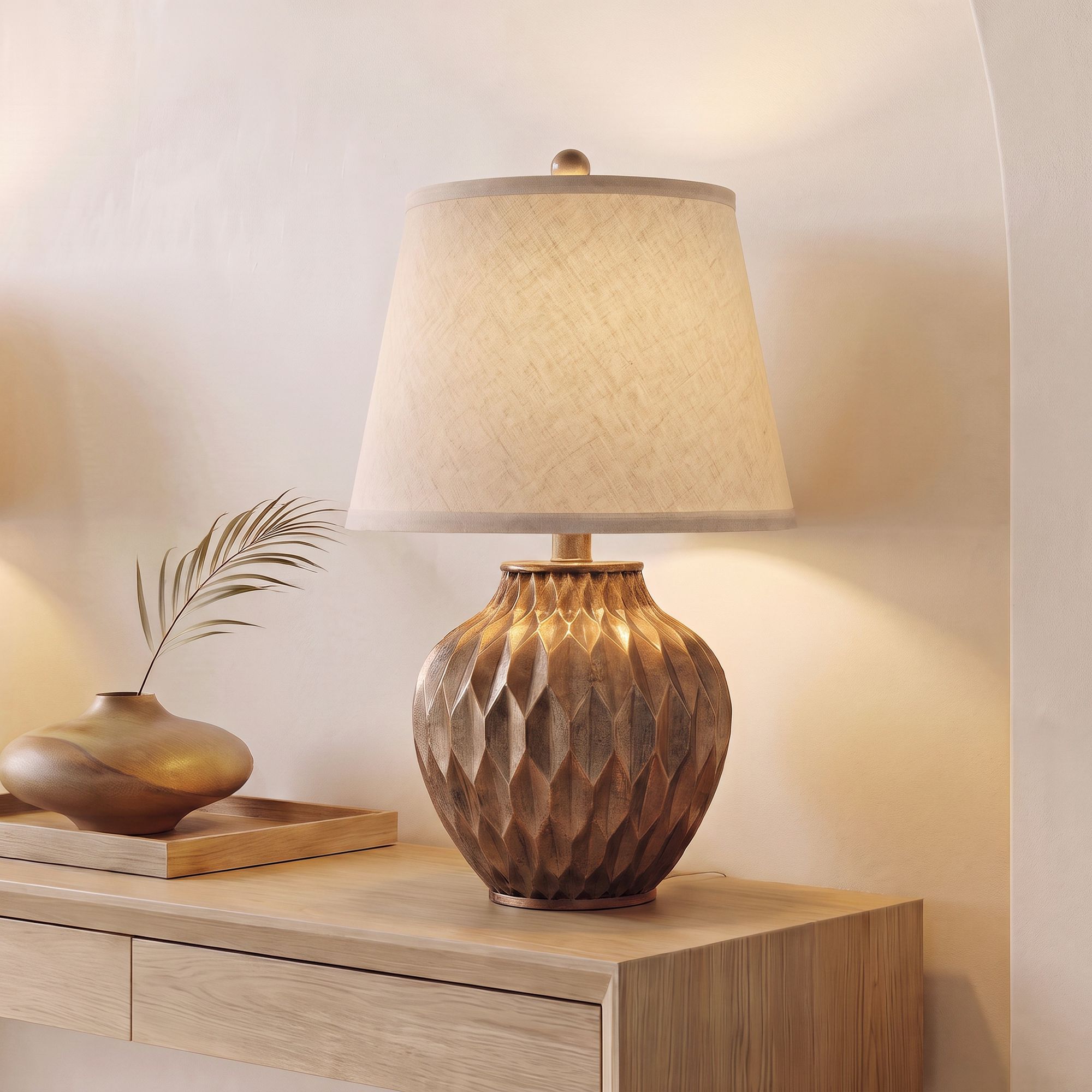 Possini Euro Buckhead 22" High Bronze Accent Urn Table Lamp in scene