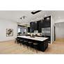 1_ET2 Larmes 51 1/2" LED 24-Light Modern Glass Linear Pendant in scene