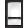 8W951 - 10" Black Rectangular Sconce with Opal Glass