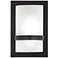 8W951 - 10" Black Rectangular Sconce with Opal Glass