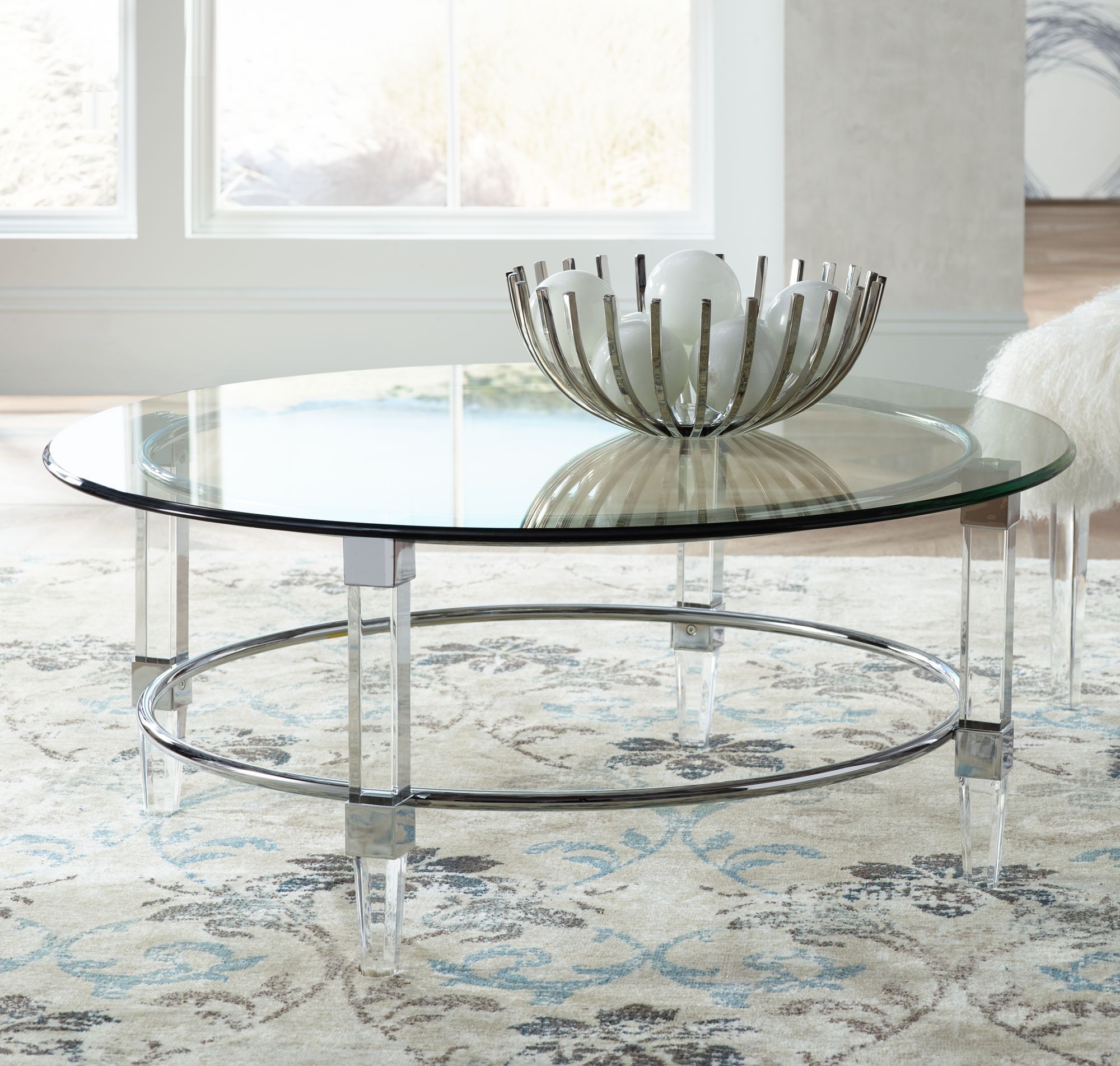 Chrome, Contemporary, Coffee Tables, Tables Lamps Plus