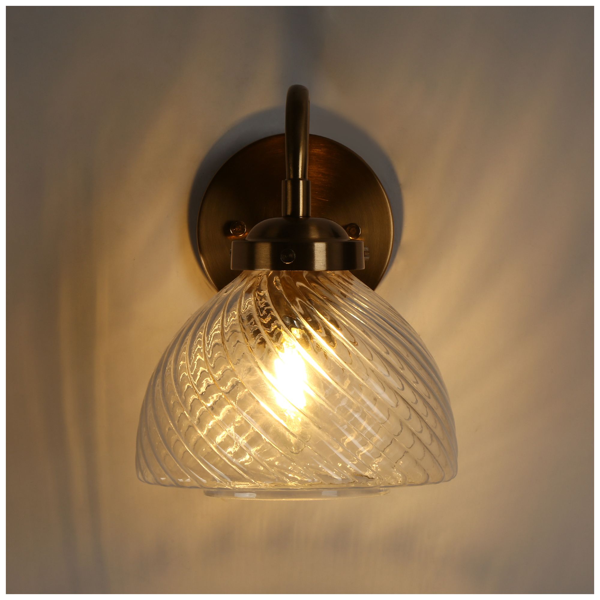 Image 2 9.1" High Brass 1-Light Wall Sconce with Crystal Shade more views