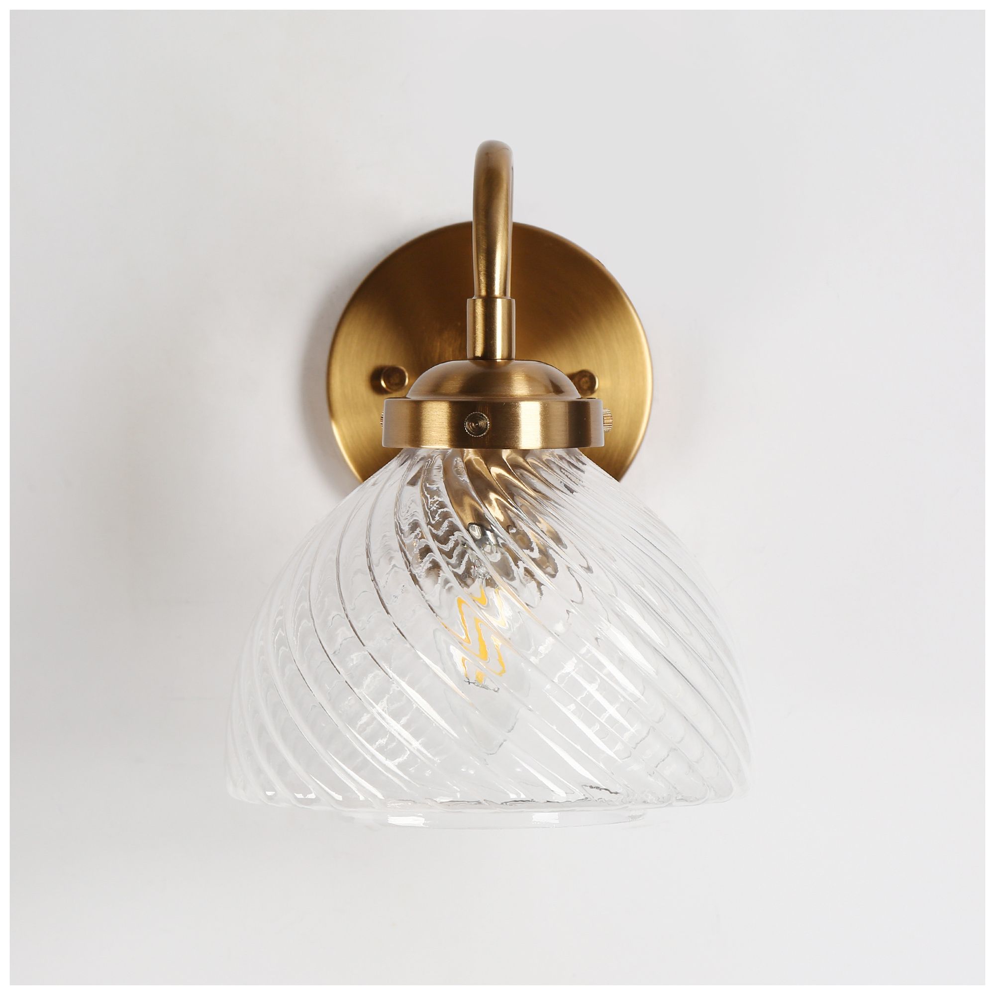 Image 3 9.1" High Brass 1-Light Wall Sconce with Crystal Shade more views