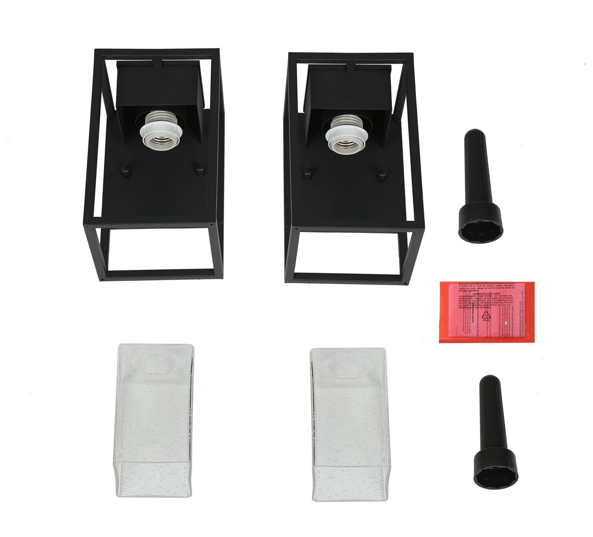 Image 3 9.1" High Textured Black Square Metal Outdoor Wall Light more views