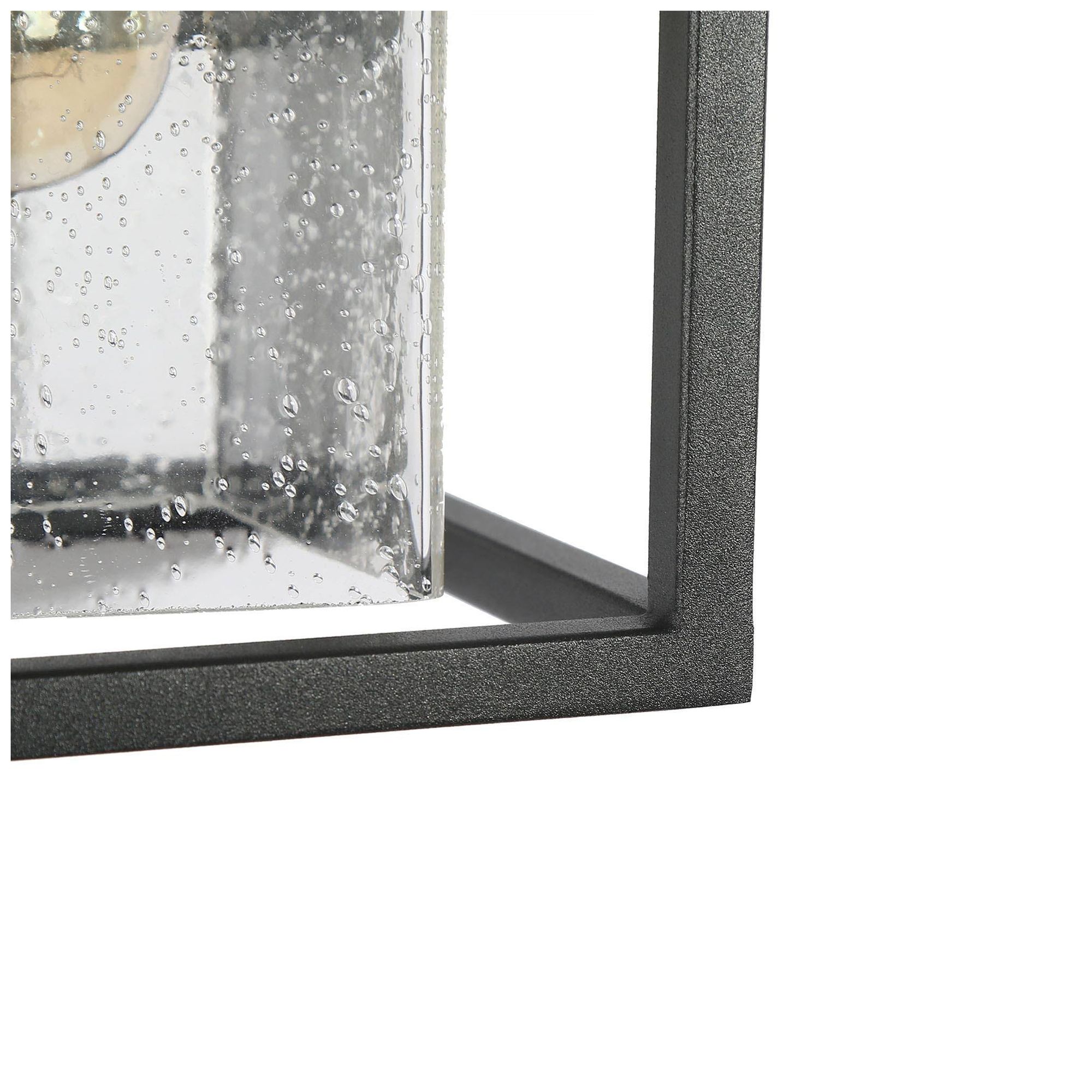 Image 5 9.1" High Textured Black Square Metal Outdoor Wall Light more views