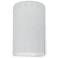9.5" Ceramic Cylinder ADA Gloss White LED Outdoor Sconce w/ Perfs