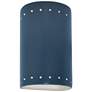 9.5" Ceramic Cylinder ADA Midnight LED Outdoor Sconce w/ Perfs
