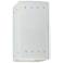 9.5" Ceramic Rectangle ADA Gloss White LED Outdoor Sconce w/ Perfs