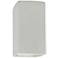 9.5" Ceramic Rectangle Bisque Outdoor Sconce w/ Perfs
