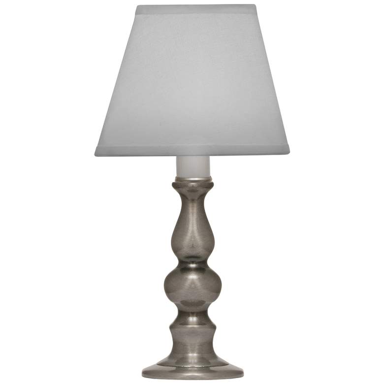 Image 1 9.5" H Antique Nickel candle lamp