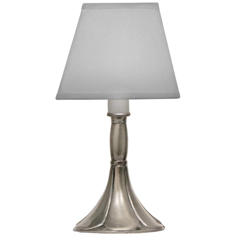 Image 1 9.5" H Antique Nickel Candle Lamp
