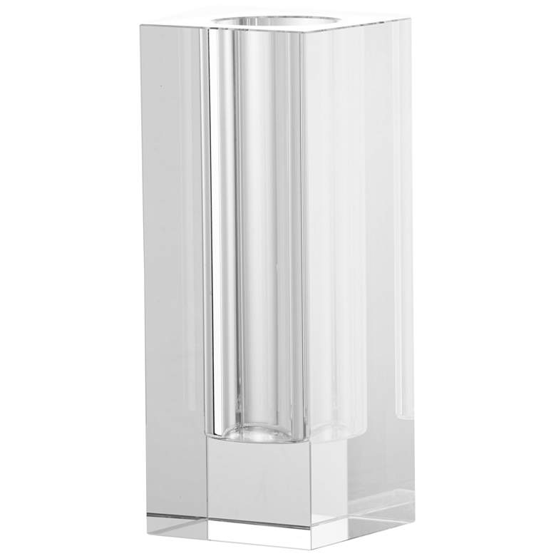 Image 1 9.8" Transparent Rectangular Vase