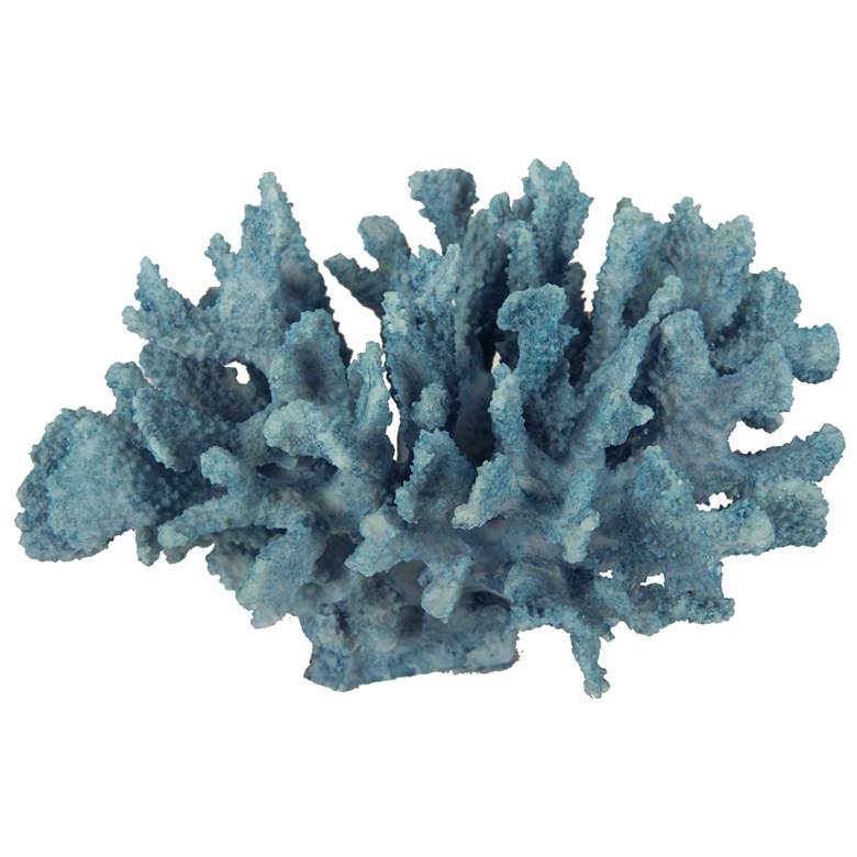 Image 1 9.8" Wide Light Blue Faux Coral