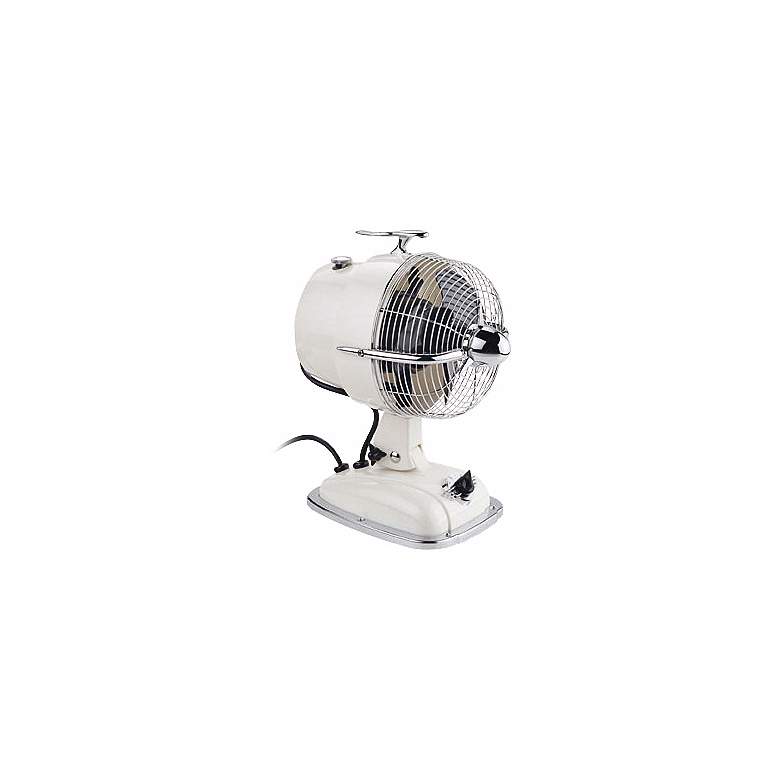Image 1 9 1/2" Wide Urbanjet Milky Ivory Table Fan