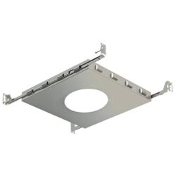 9 1/2&quot;W Metal New Construction Plate for 3&quot; Round Recessed