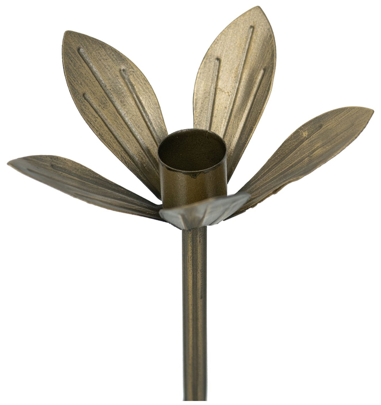 Image 4 9-Arm Decorative Antique Gold Iron Candelabra with Floral Design more views