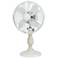 9" Charlotte White Traditional Tabletop Fan