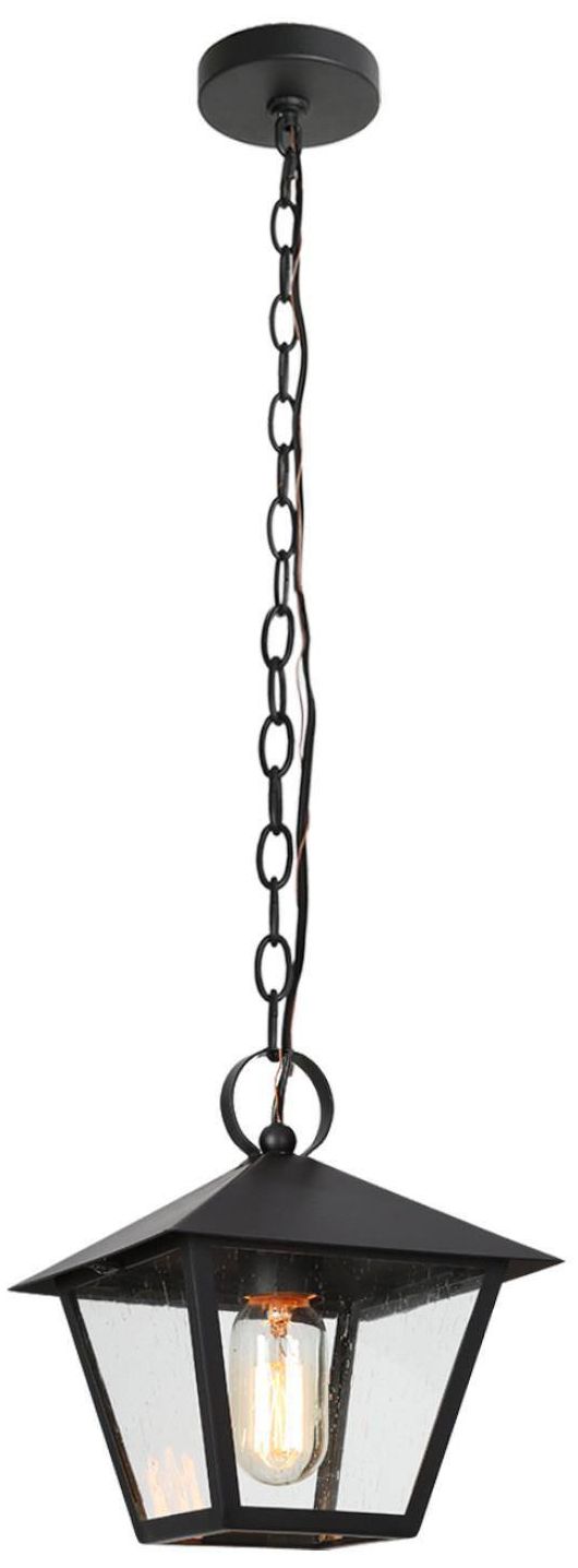 Image 2 9" High 1-Light Balck Outdoor Pendant Light more views