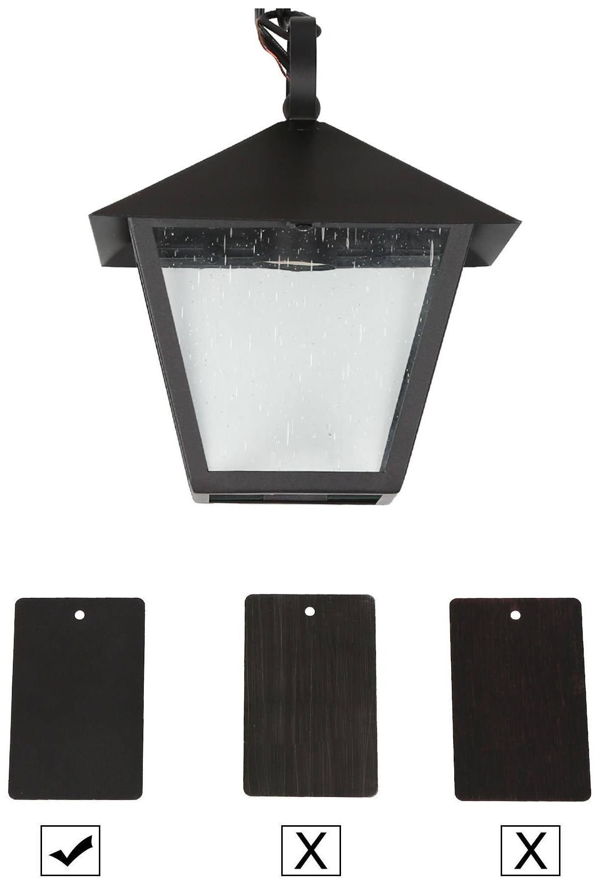 Image 6 9" High 1-Light Balck Outdoor Pendant Light more views