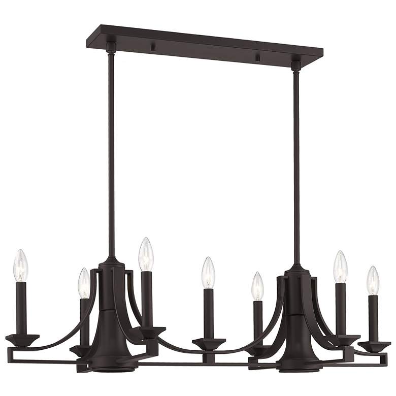 Image 1 9 Light Bronze Linear Chandelier