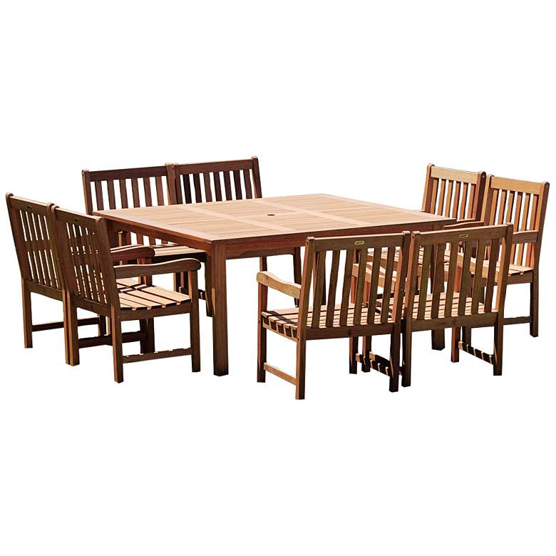 Image 2 9-Piece Forli Deluxe Square Patio Dining Set