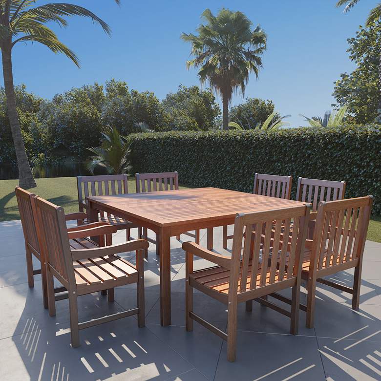 Image 1 9-Piece Forli Deluxe Square Patio Dining Set